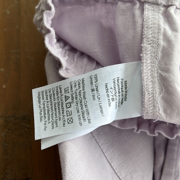 Crewcuts lilac linen flutter shoulder top and cropped pants matching set nwot - Picture 9 of 10